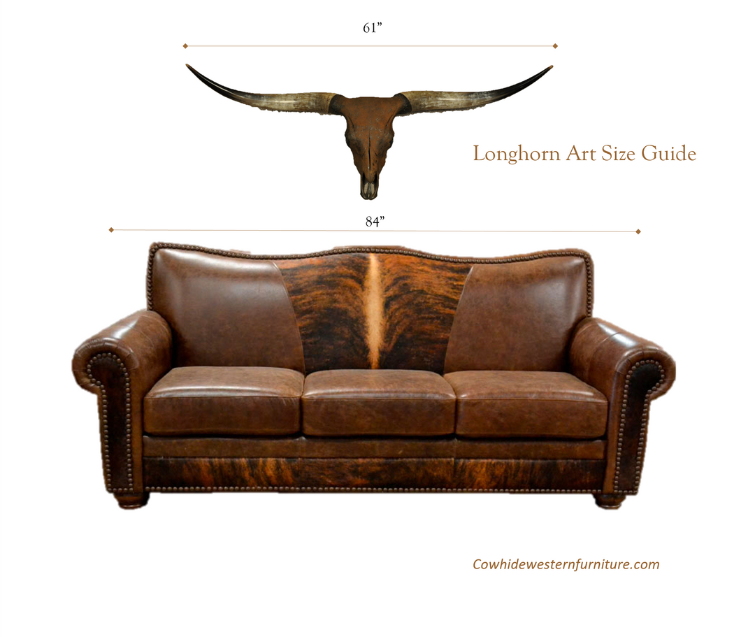 TEXAS RUST - 5' 1" Longhorn Skull